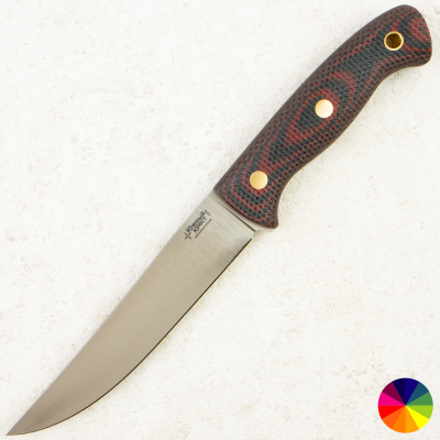 Нож Южный Крест Meat Master, CPR, Micarta Black/Red, Насечка